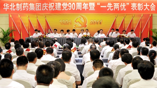 mg冰球突破集团召开庆祝建党90周年暨“一先两优”表彰大会